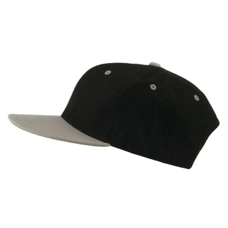 Two Tone Flat Bill Adjustable Ball Cap