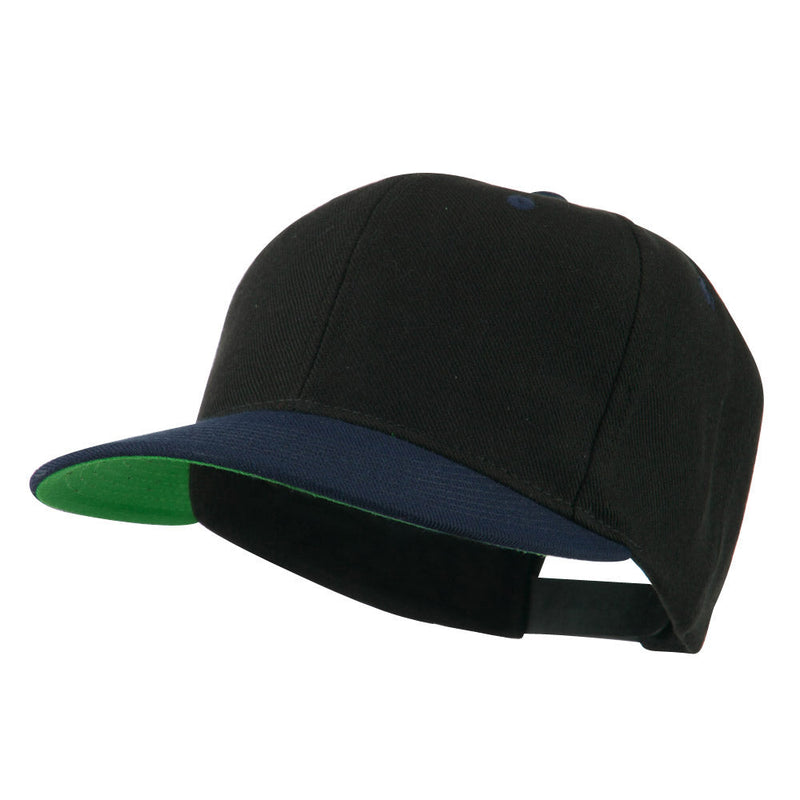 Two Tone Flat Bill Adjustable Ball Cap