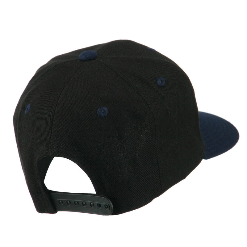 Two Tone Flat Bill Adjustable Ball Cap