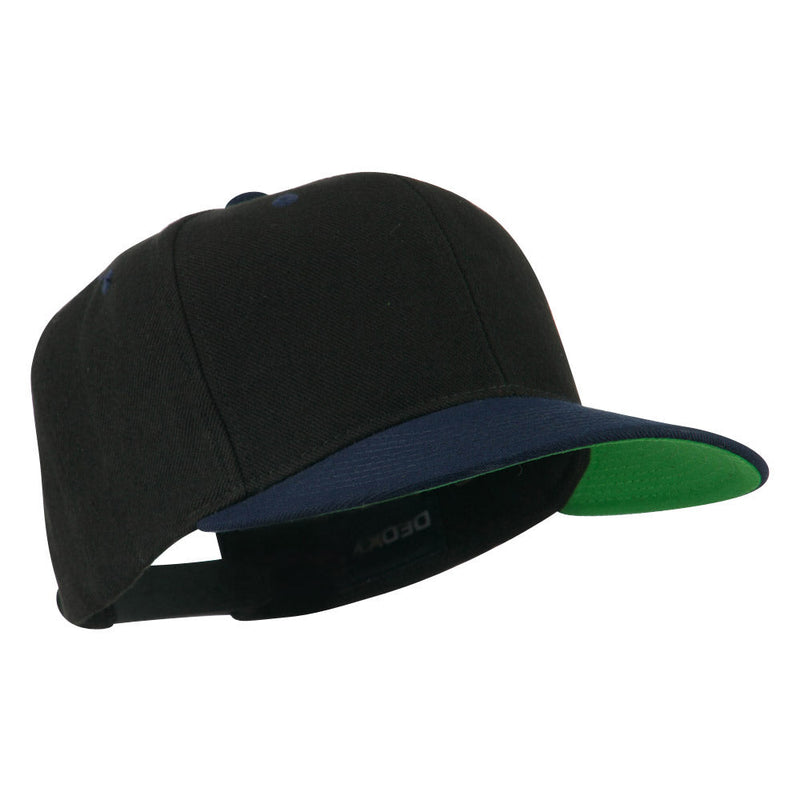 Two Tone Flat Bill Adjustable Ball Cap