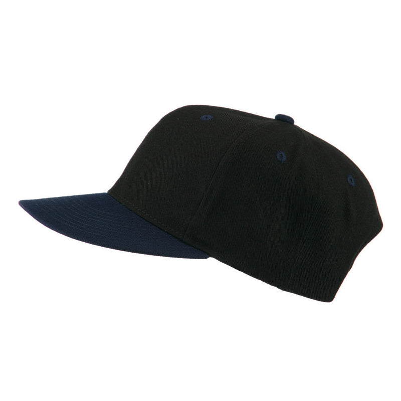 Two Tone Flat Bill Adjustable Ball Cap