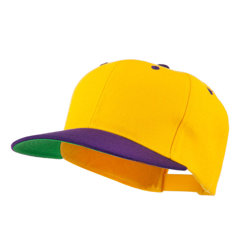 Two Tone Flat Bill Adjustable Ball Cap