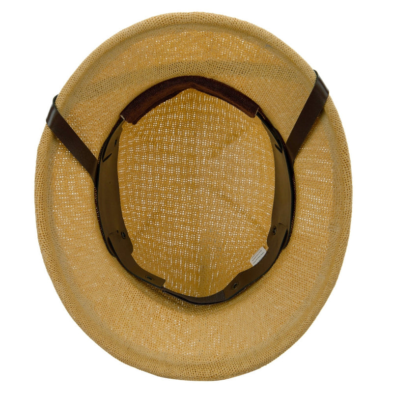 UPF 50+ Pith Helmet Twisted Toyo with Flower Ribbon