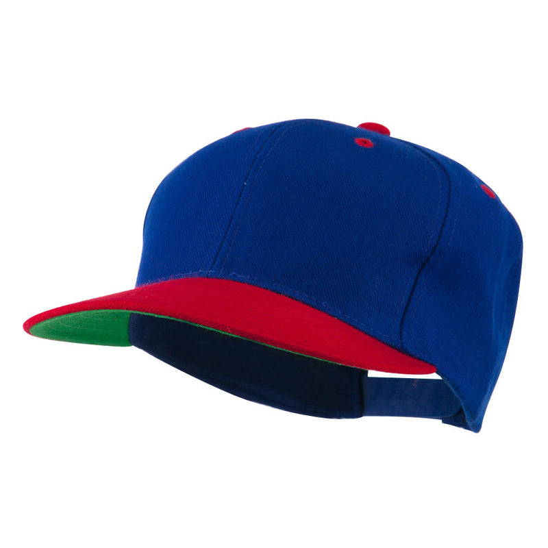 Two Tone Flat Bill Adjustable Ball Cap