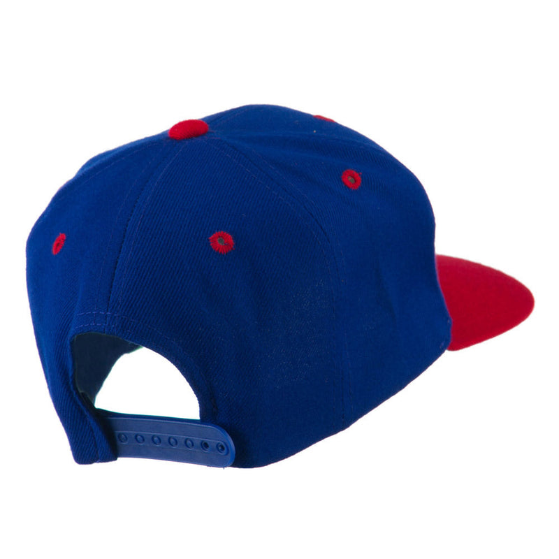 Two Tone Flat Bill Adjustable Ball Cap