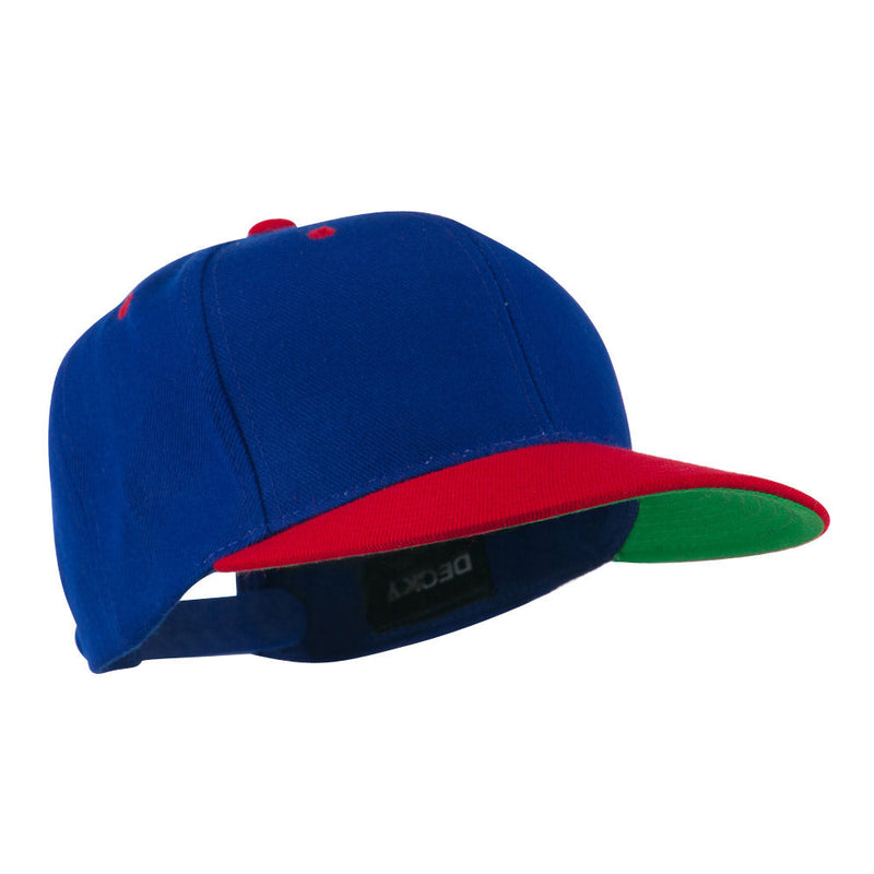 Two Tone Flat Bill Adjustable Ball Cap