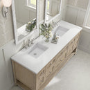 James Martin Breckenridge 72" Double Bathroom Vanity, Whitewashed Oak