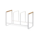 Vertical Plate Organizer - Steel + Wood