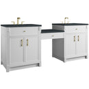 James Martin Bellshire 84" Double Bathroom Vanity, Bright White