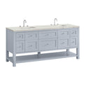 James Martin Breckenridge 72" Double Bathroom Vanity, Serenity Blue