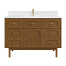 James Martin Laurent 48" Dual Mount Single Bathroom Vanity, Honey Oak