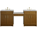 James Martin Bellshire 84" Double Bathroom Vanity, Honey Oak