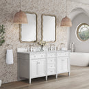 James Martin Brittany 72" Double Bathroom Vanity, Bright White