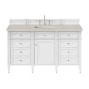 James Martin Brittany 60" Single Bathroom Vanity, Bright White