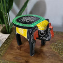 GobekUsa Handmade Elephant Stool: Thai Style Ethnic Wood Low Stool Ornament