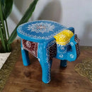 GobekUsa Handmade Elephant Stool: Thai Style Ethnic Wood Low Stool Ornament