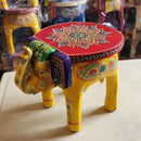 GobekUsa Handmade Elephant Stool: Thai Style Ethnic Wood Low Stool Ornament