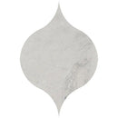 Thala Gray Honed Winter Leaf Limestone Waterjet Mosaics 4 7/8x6 13/16