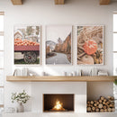 Autumn Pumpkin Set of 3 Prints. Rustic Fall Harvest Decor by Wall Art Set