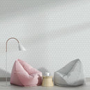 Thassos Honed Hexagon Marble Mosaics 10 3/8x12