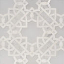 Thassos White, Pura Glass, White Carrara Multi Finish Isabella Marble Mosaics 11 9/32x11 9/32