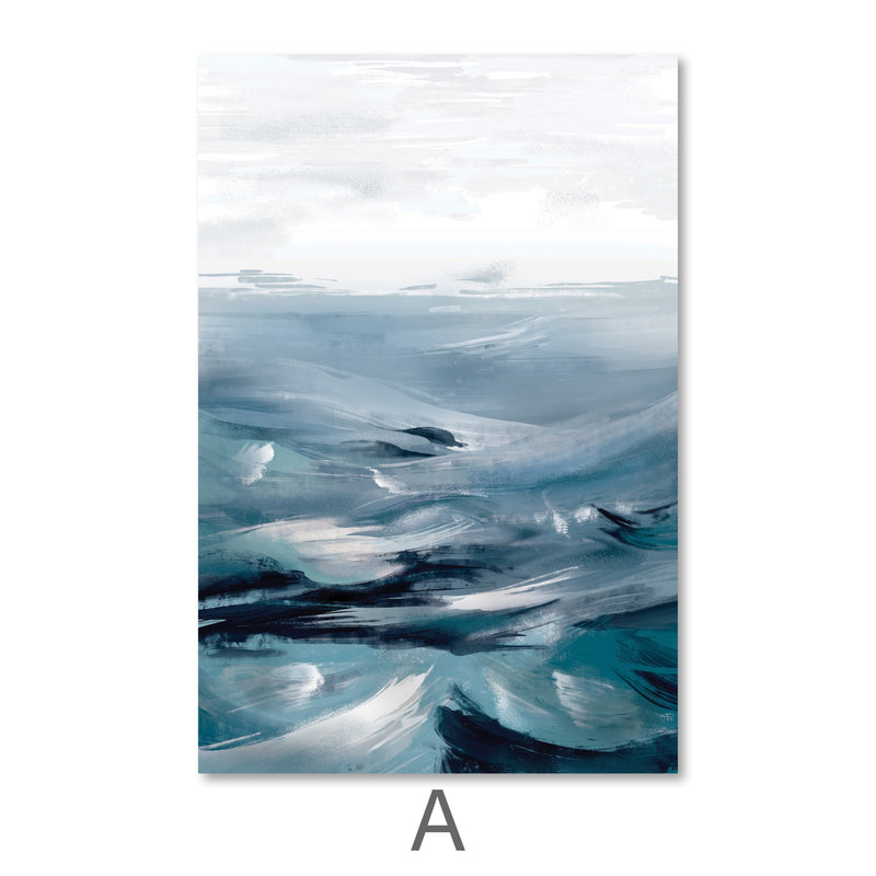 The Brushed Ocean Canvas