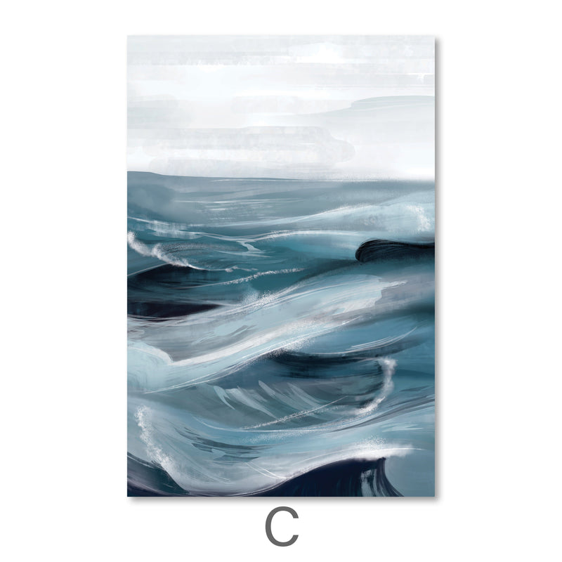 The Brushed Ocean Canvas