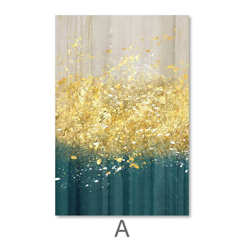 The Golden Splash Canvas