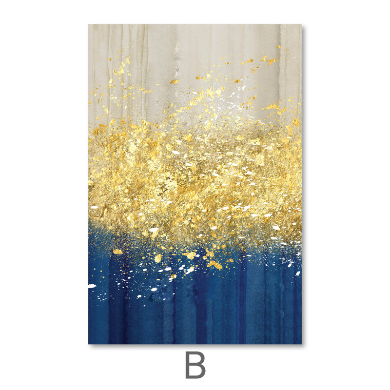 The Golden Splash Canvas