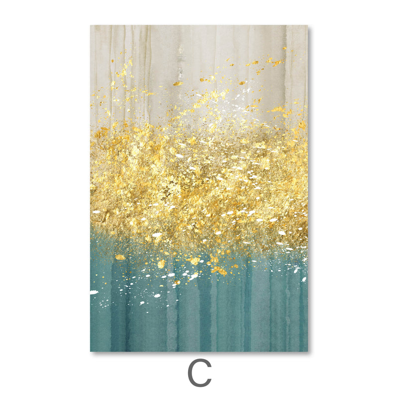 The Golden Splash Canvas