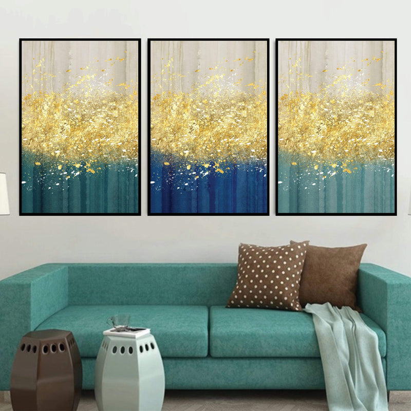 The Golden Splash Canvas