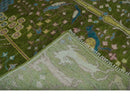 Teal Peach Green Wool Area Rug - Hand Knotted Peacock Design