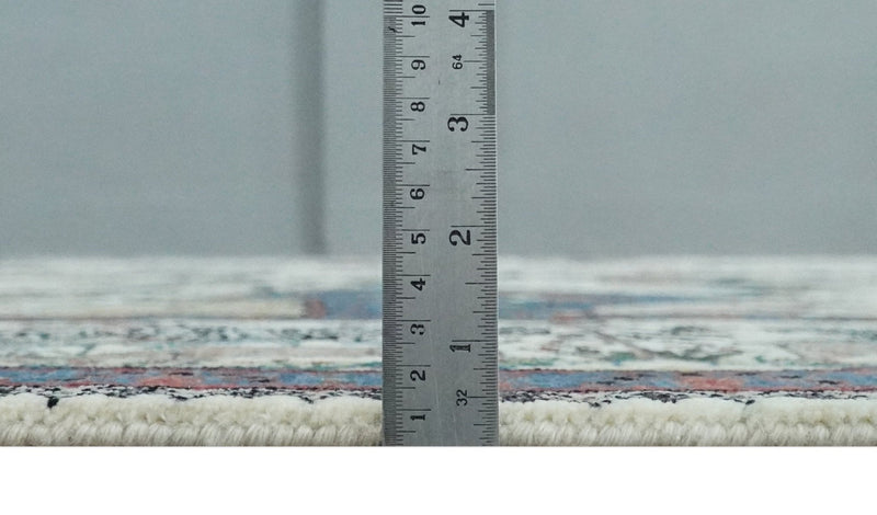 The Jungle Life Hunter and the King Animal Tree Rug Hand Knotted Ivory and Olive Wool