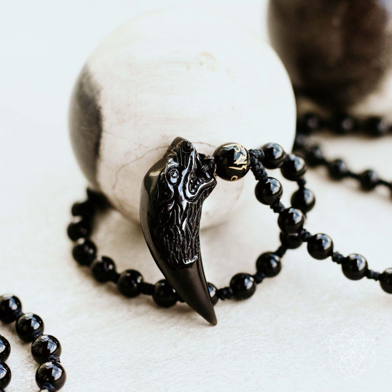 The Obsidian Wolf Pendant