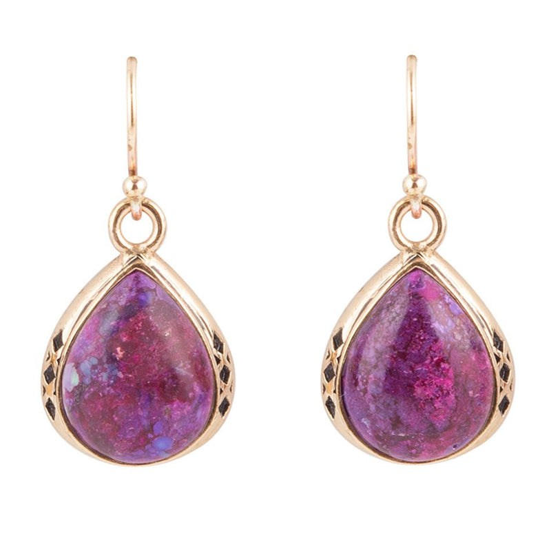 The Perfect Drop of Purple Turquoise Earrings