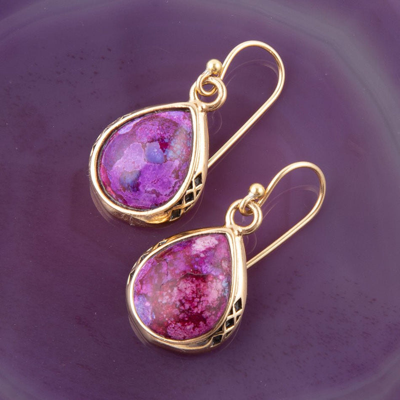 The Perfect Drop of Purple Turquoise Earrings