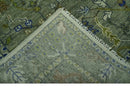 The Plant and Root Green Hand Knotted 8x10 Traditional Wool Area Rug by The Rug Decor