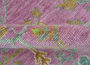 The Plants and Roots Pink and Green Hand Knotted Traditional Custom Made Wool Rug by The Rug Decor