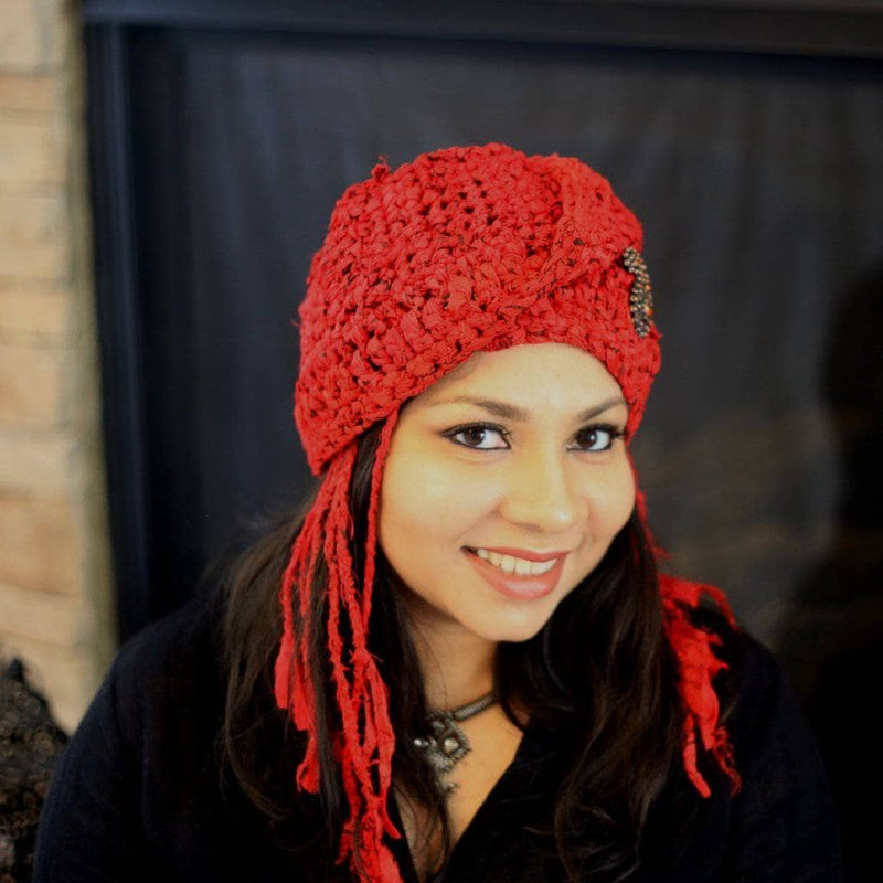 The Red Taj Headscarf Crochet Pattern