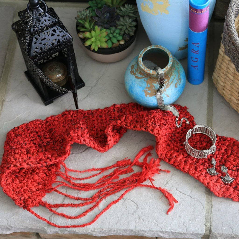 The Red Taj Headscarf Crochet Pattern