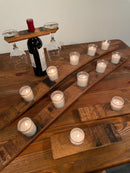 Whiskey & Wine Barrel Romantic Gift Pack — Two 5-Candle Stave Centerpieces