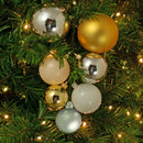 The Shiny Gold, Silver and White Ball Cluster by Lee Display