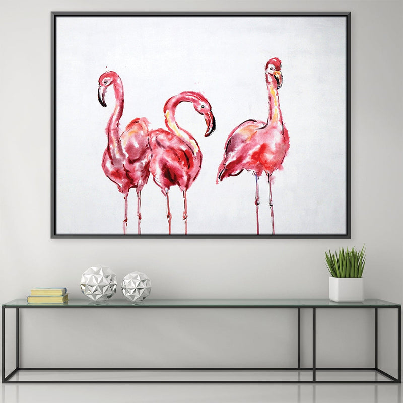 The Three Flamingos Oil Painting