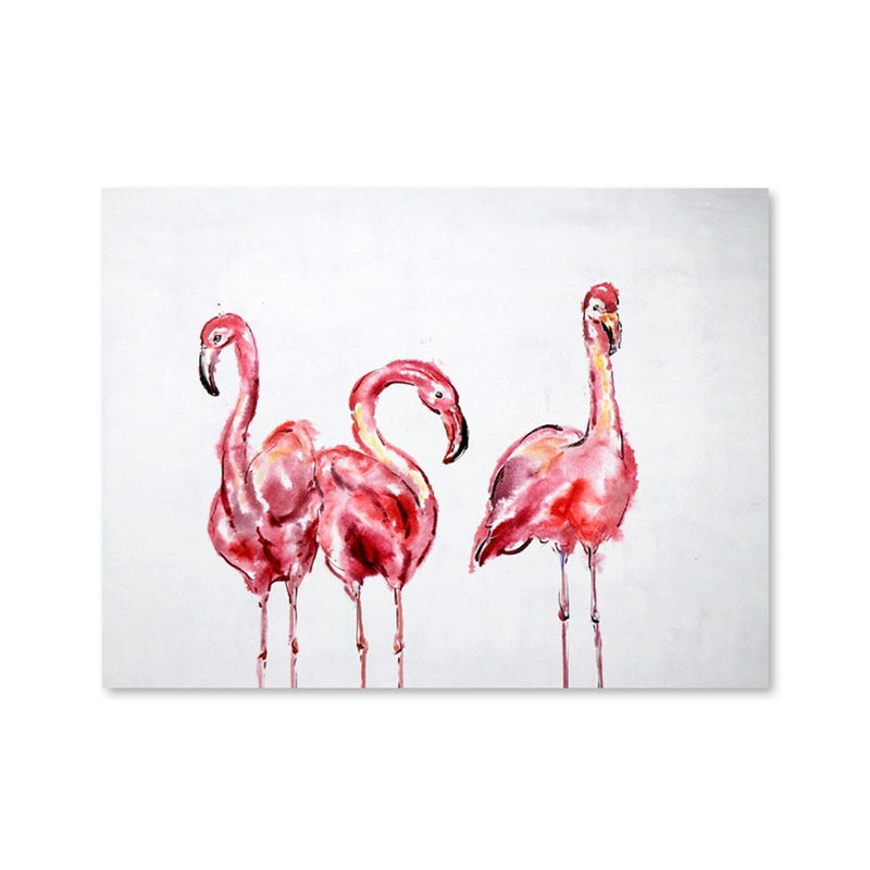 The Three Flamingos Oil Painting