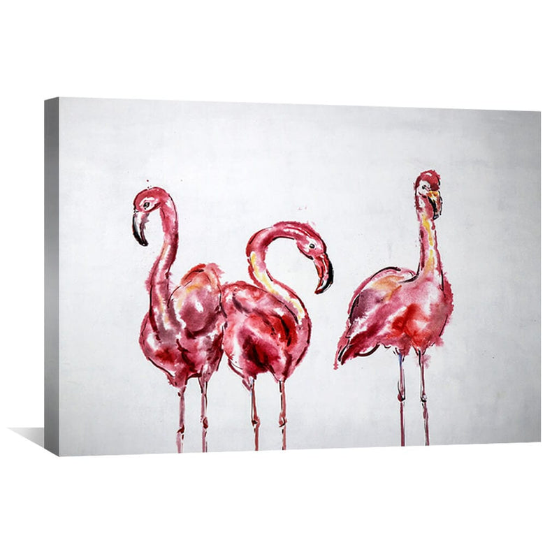 The Three Flamingos Oil Painting