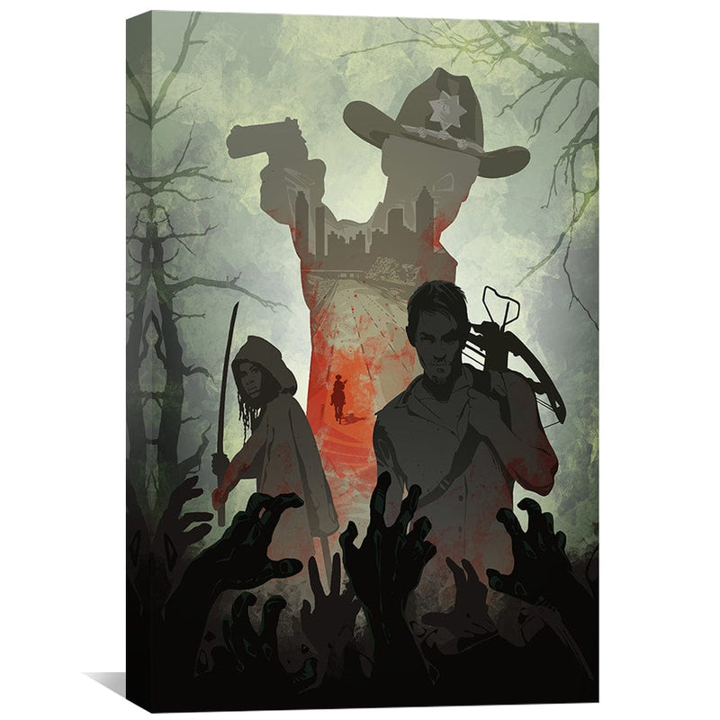 The Walking Dead Silhouette Canvas