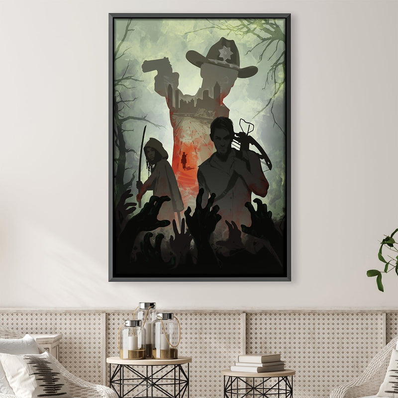 The Walking Dead Silhouette Canvas