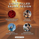 ThermaSol Spectra 4-Person Fully-Assembled Outdoor Sauna Cabin [Made-To-Order] [14-SPECTRA] (SAK46921)