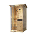 Thermora Nova 1-Person Outdoor Weather-Resistant Traditional Wooden Steam Sauna Room (SAK71642) by SAKSBY WHOLESALE