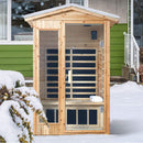 Thermora Vexa 2-Person Outdoor Infrared Sauna With Bluetooth Audio And LED Lighting (SAK28694) by SAKSBY WHOLESALE